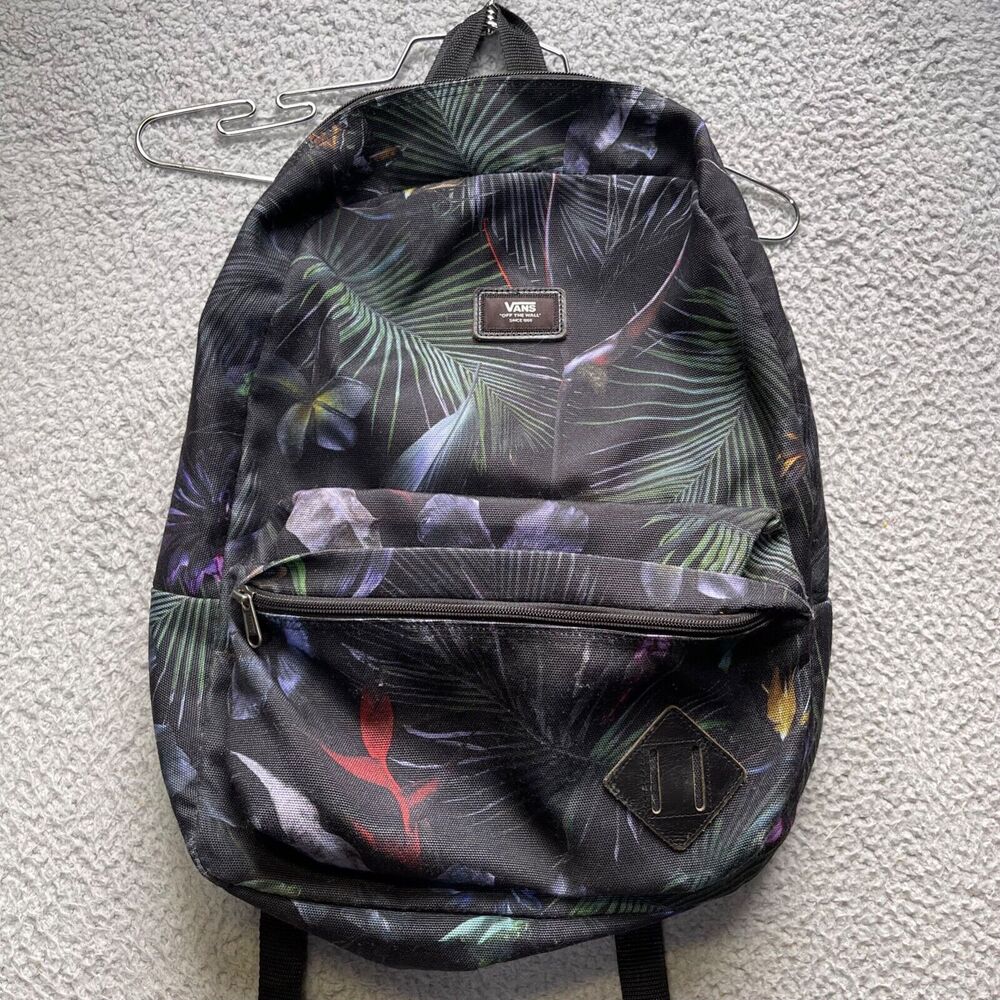 Vans Off The Wall Backpack Book Bag Floral Tropical